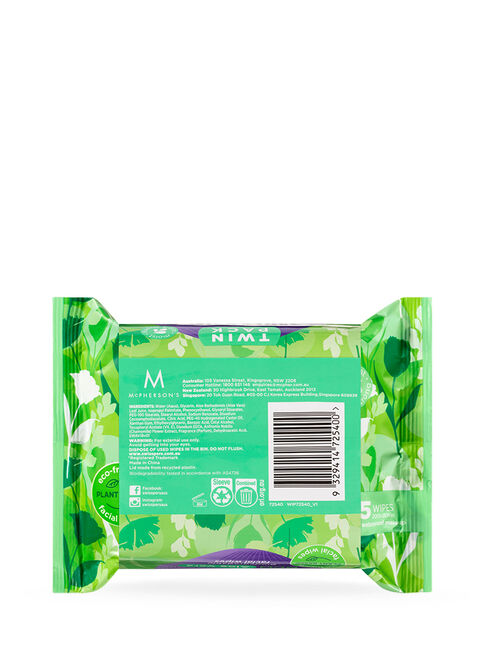 Eco Aloe Vera Biodegradable Facial Wipes 2x25 pack